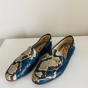 Sam Edelman faux snakeskin loafers size 8.5
